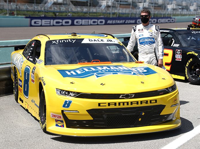 Dale Earnhardt Jr. will once again compete in one NASCAR Xfinity Series next season for JR Motorsports. (Chris Graythen/Getty Images Photo) Dale Earnhardt Jr. will once again compete in one NASCAR Xfinity Series next season for JR Motorsports. (Chris Graythen/Getty Images Photo)