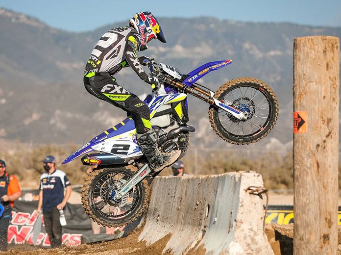 Cody Webb earned his first GEICO AMA EnduroCross victory on Monday in California. Cody Webb earned his first GEICO AMA EnduroCross victory on Monday in California.