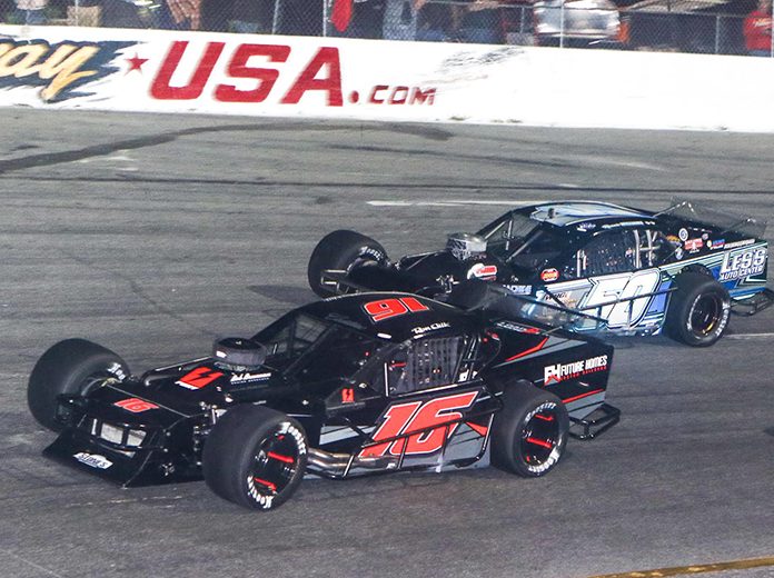 Ron Silk (16) in action earlier this year at New Smyrna Speedway. (Dick Ayers Photo) Ron Silk (16) in action earlier this year at New Smyrna Speedway. (Dick Ayers Photo)