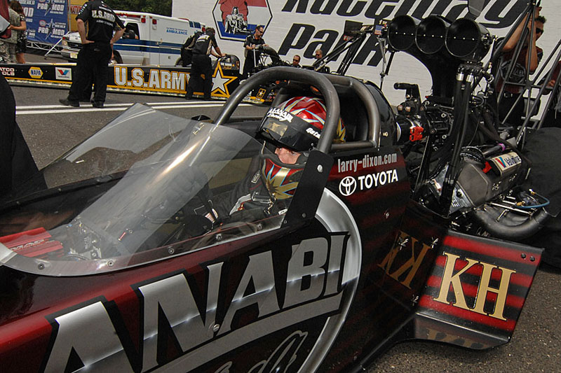 Larry Dixon Larry Dixon earned his third NHRA Top Fuel title on the strength of a perfect 12-0 final-round record. (Harry Cella Photo)