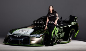 Alexis DeJoria will run a green and black Patrón paint scheme during the 2016 NHRA Mello Yello Drag Racing Series season.