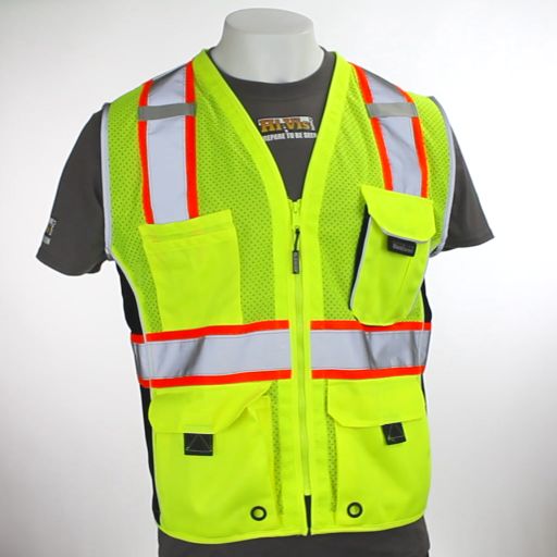 ML Kishigo 1513/1514 Black Series Heavy Duty ANSI Class 2 Safety Vest