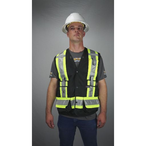 Work King S313 Black NonANSI Surveyor's Safety Vest