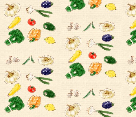 Vegetables fabric - jadegordon - Spoonflower