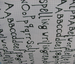 alphabet_print_graph_paper fabric - wiccked - Spoonflower
