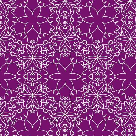 Delicate Lace - Royal Purple fabric - strive - Spoonflower