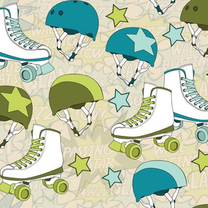 roller skate fabric, wallpaper & home decor - Spoonflower