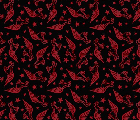roller skate fabric - minimiel - Spoonflower