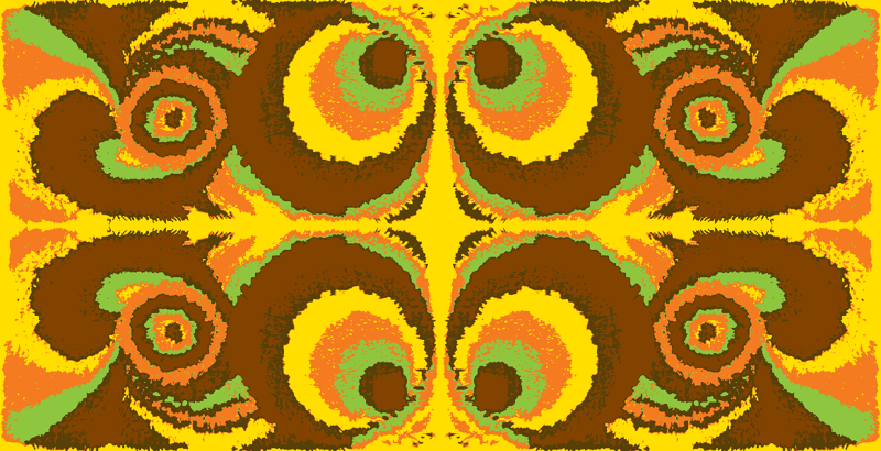 Hippie 1 Brown Orange Green Fabric Miss Blumchen Spoonflower
