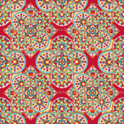 Kaleidoscope geometric by Patricia Shea wallpaper - patriciasheadesigns