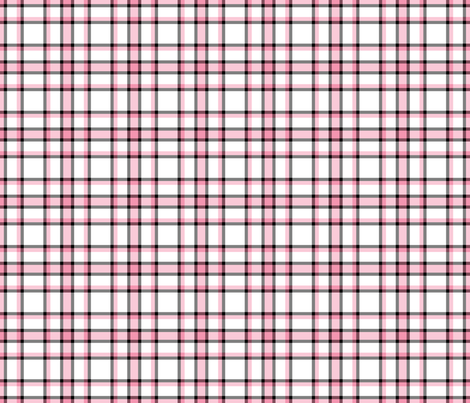 pink black plaid wallpaper - suziedesign - Spoonflower