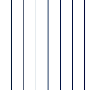 Navy Pinstripe On White Spoonflower