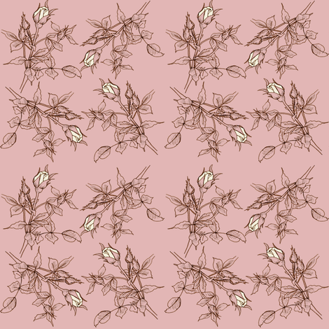 Dusty Pink Rose wallpaper - countrygarden - Spoonflower