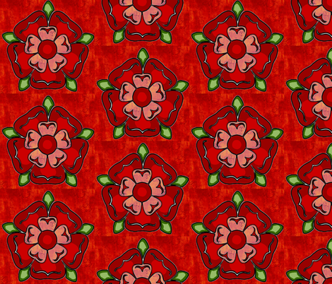 Tudor Rose wallpaper - dogdaze_ - Spoonflower