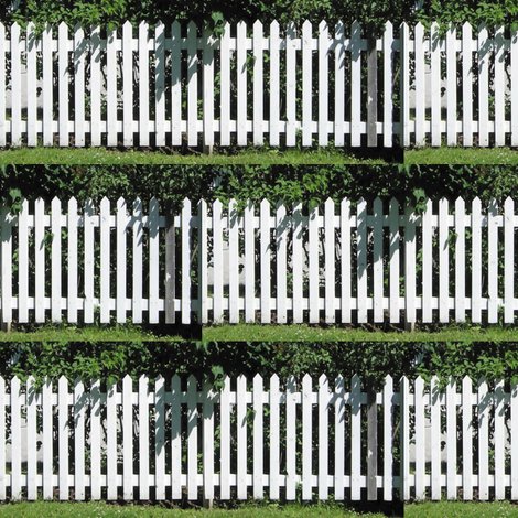 White Picket Fence S wallpaper - animotaxis - Spoonflower