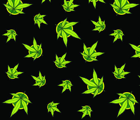 Marijuana Weed Pattern fabric - caitoniansoldier - Spoonflower