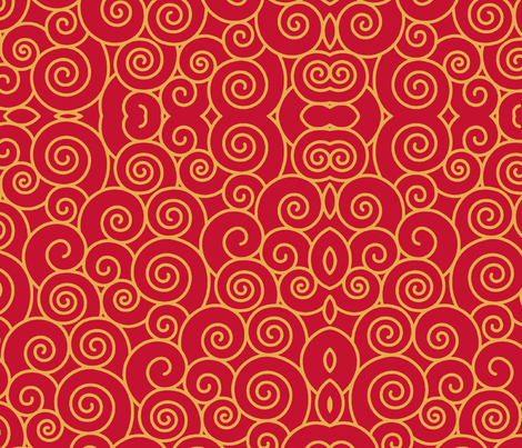 chinese clouds fabric flyingfish