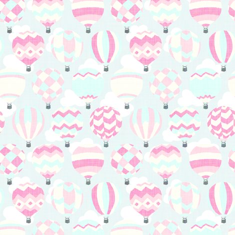 Sherbert Hot Air Balloons (Small) fabric - hugandkiss - Spoonflower