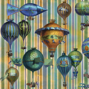 hot air balloon fabric, wallpaper & gift wrap - Spoonflower