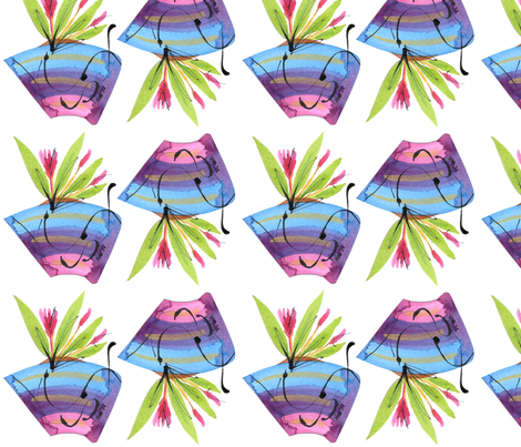 Flower Pots fabric - whimsikate - Spoonflower
