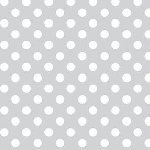 grey polka dot fabric, wallpaper & home decor - Spoonflower