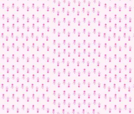 Baby Girl Pink Rattles fabric - kiniart - Spoonflower
