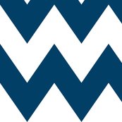 chevron xl navy blue fabric - misstiina - Spoonflower