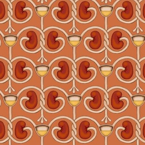 Kidneys and Bladder on Burnt Orange