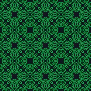 Square Knot Green and Black