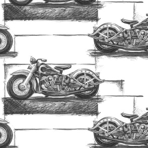 harley davidson motorcycle fabric, wallpaper & gift wrap - Spoonflower