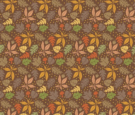 Autumn leaves fabric - macywong - Spoonflower