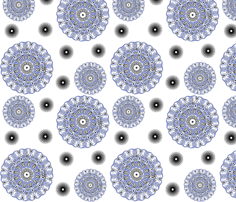black and blue fabric - dsa_designs - Spoonflower