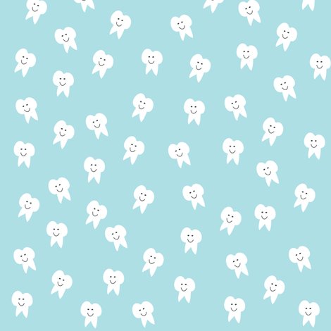 Tooth Fairy on Blue fabric - halfpinthome - Spoonflower