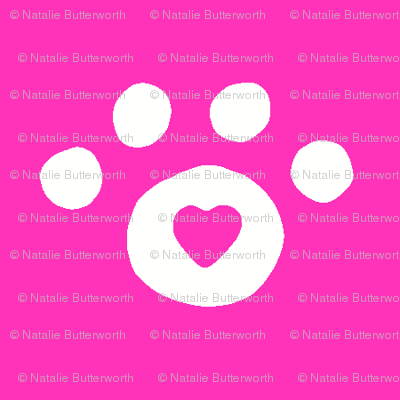 pink_heart_paw_print fabric - free_spirit_designs - Spoonflower
