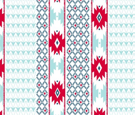 Navajo Stripe-white fabric - fable_design - Spoonflower