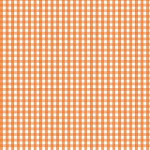 orange gingham fabric, wallpaper & home decor - Spoonflower