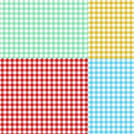 Multicolor Gingham fabric - cousaspequenas - Spoonflower