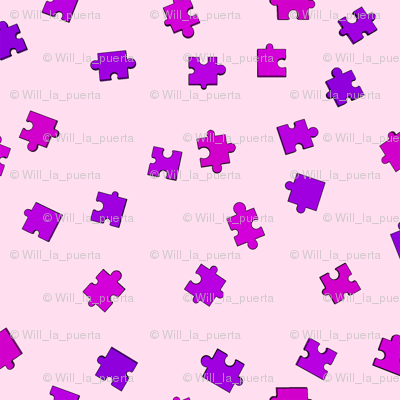 Puzzle Pieces - Purple wallpaper - will_la_puerta - Spoonflower