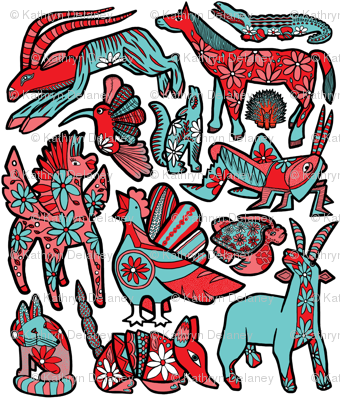 Alebrije wallpaper - kitkate115 - Spoonflower