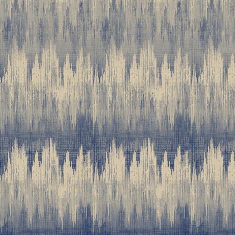 blue rags ikat wallpaper - glimmericks - Spoonflower