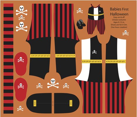 Baby Pirate Costume 2013 fabric - nikky - Spoonflower
