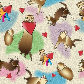 ferret fabric, wallpaper & home decor - Spoonflower