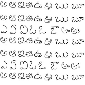 Telugu Alphabet - Spoonflower
