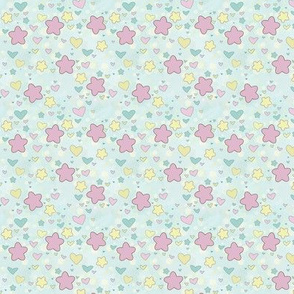Kawaii Stars And Hearts Spoonflower Also have added other japanese street fashion from 6% doki doki, etc :) all these pictures are pictures i have found off of google search. fabric by the yard kawaii stars and hearts
