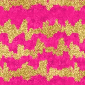 Hot Pink // Magenta + Gold Glitter stripes wallpaper - theartwerks