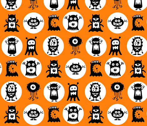 Orange Monsters Printable