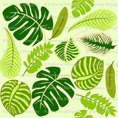 Jungle Leaves fabric - katebillingsley - Spoonflower