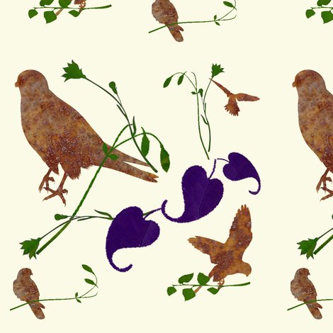Rusty Blackbirds fabric - lesleatash - Spoonflower