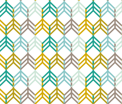 Teal Gold Arrows fabric - mrshervi - Spoonflower