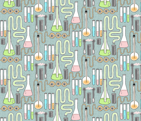 Science Lab fabric - sufficiency - Spoonflower